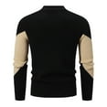 thumbnail image 3 of hotojiny Sweaters for Men Fashion Colorblock Knitted Pullover Big and Tall Slim Fit Stretchy Mock Neck Warm Winter Tops, 3 of 4