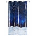 thumbnail image 2 of nqOlkjepod Outdoor Curtains for Patio Waterproof, Abstract Branch Outdoor Privacy Panels Grommet, Vintagewatercolor Trunk Blue Blackout Outside Curtains for Porch/Cabana/Pergola 54"x95", 1 Panel, 2 of 8