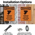 thumbnail image 3 of (2 Pack) Tornado Shelter Keep With Symbol OSHA Warning Sign 7 Inch X 10 Inch Plastic Sign, Weather Resistant, UV Protected for Workplace, Business, and Construction Site, Made in the, 3 of 8