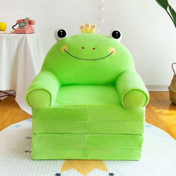 WIFKLSIIPG Plush Foldable Kids Sofa Backrest Armchair 2 in 1 Foldable Children Sofa Cute Cartoon Lazy Sofa Children Flip Open Sofa Bed for Living Room Bedroom Without Liner Filler