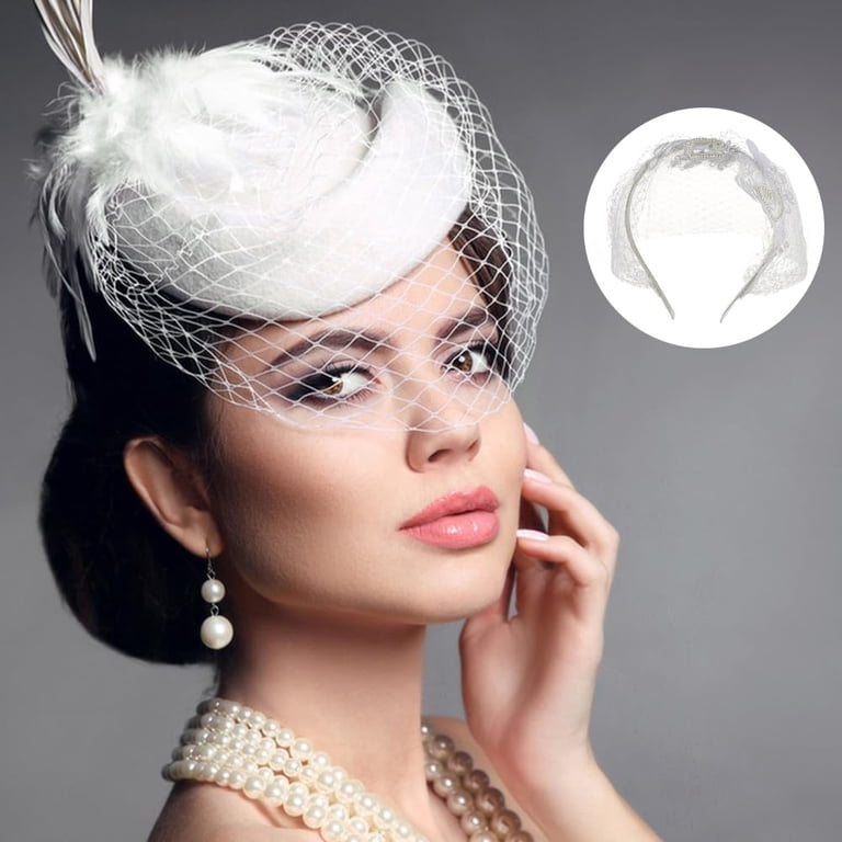 1 Pc White Mesh Lace Headband Tea Party Flower Fascinator  display picture 2