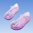 thumbnail image 2 of Jelly Shoes for Girls, Closed-Toe Princess Sandals with Metal , Crystal Glitter Design for Spring Summer Beach, 2 of 9