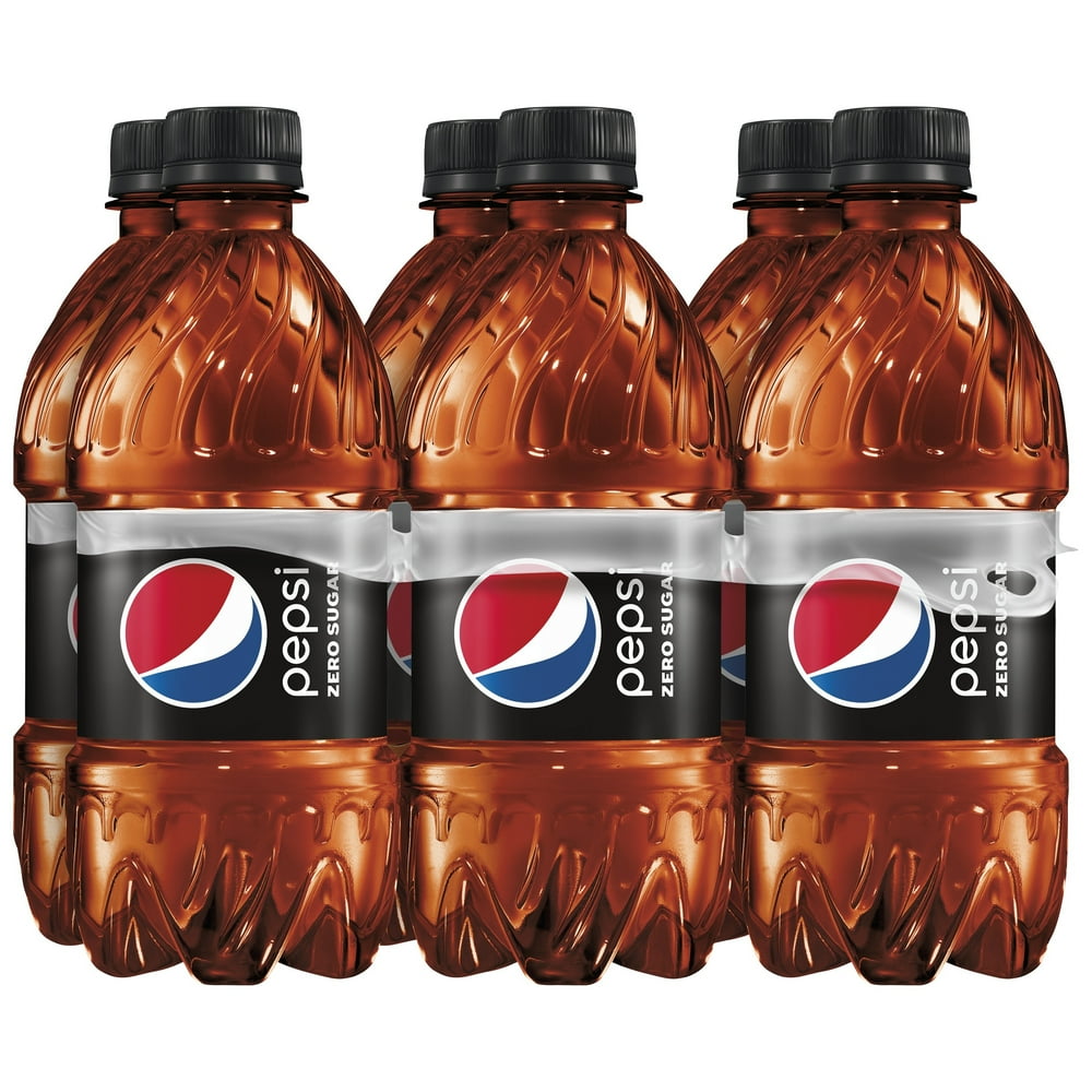 (6 Bottles) Pepsi Zero Sugar Cola Soda, 16 fl oz
