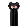 thumbnail image 5 of Besolor Chemises de Nuit Grande Taille pour Femmes Été Confortables à Manches Courtes Col Ras du Cou Vêtements de Nuit Chemises de Sommeil Robe de Nuit, 5 of 5