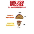 thumbnail image 5 of Boo Boo Buddies Kids Adhesive Bandages Pizza Taco 24 Count Sterile, 5 of 5