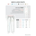 thumbnail image 5 of Hat and Beyond Men's Classic Slim-Fit Linen Pants with Waist Band, 5 of 5
