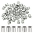 thumbnail image 1 of Uxcell Aluminum Crimping Loop Sleeve, Wire Rope Stop Sleeve Round Crimp Ferrules for Wire Rope and Cable 3/16"(5mm), 1 of 7