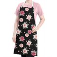 thumbnail image 5 of Pioneer Flower Floral Print Pattern Apron for Women and Men, Cotton Linen Waterproof with Pockets, Adjustable, 33x27 Inch for Kitchen, Gardening, BBQ, Salon, 5 of 6