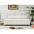 thumbnail image 3 of Pemberly Row Modern / Contemporary Upholstered Cream Velvet Sofa, 3 of 12