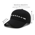 thumbnail image 6 of Classic Freedom Print Baseball Cap for Men/Women - Adjustable Strap, Breathable Cotton, Daily Outdoor Sun Protection Hat, 6 of 7
