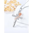 thumbnail image 5 of Dorunmo Daughter Necklace 925 Sterling Silver Rose Flower Love Necklaces Cross Pendant I Love You Forever Jewelry Birthday Gifts for Daughter from Mother Dad, 5 of 6