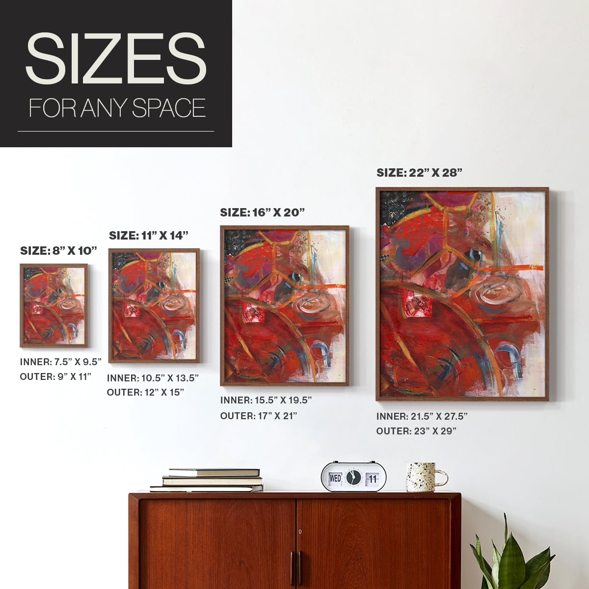 City Life I Framed Print in Brown Solid Wood Framed Print No Nail Hanging