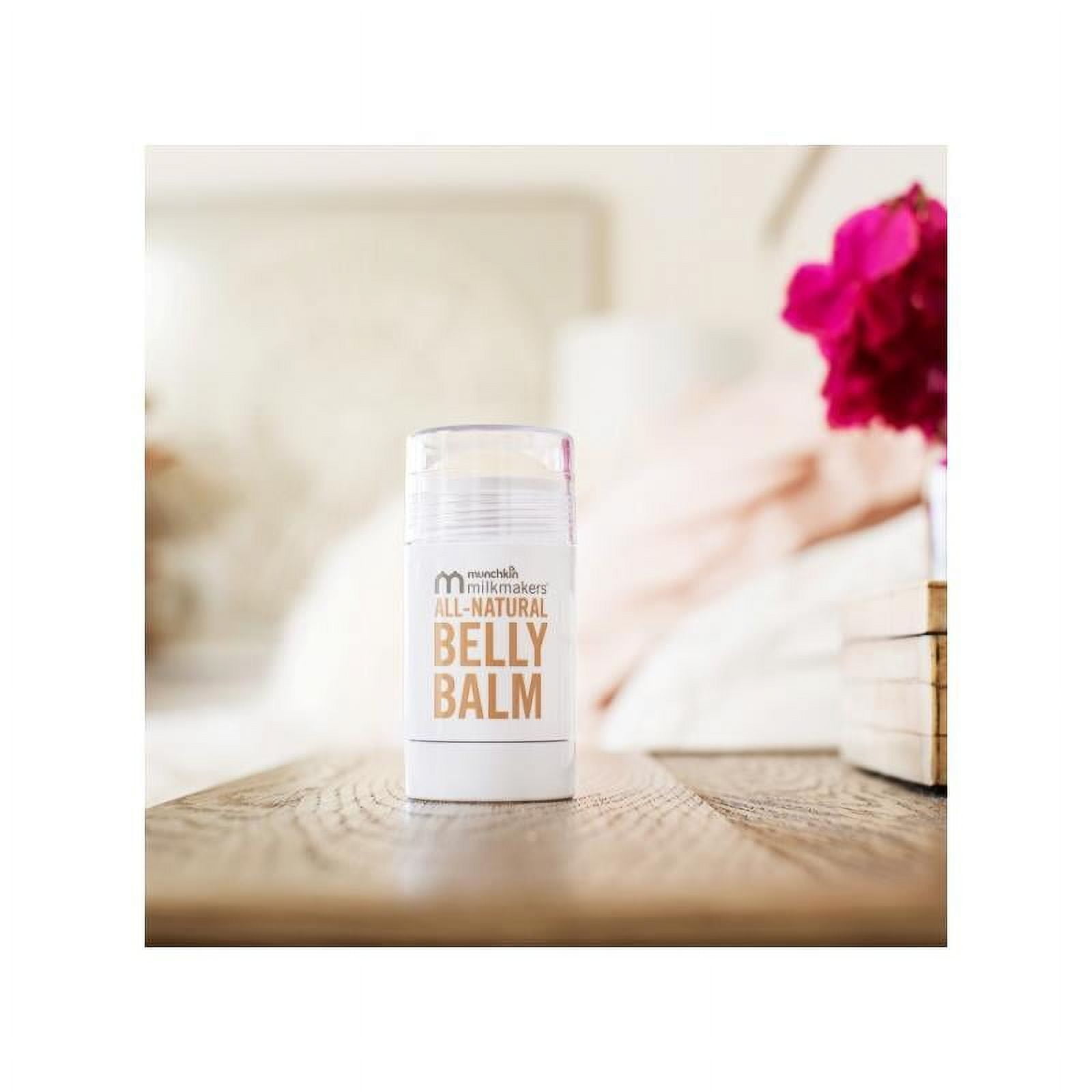 Munchkin Milkmakers All-Natural Moisturizing Belly Balm for Pregnancy Skincare with Mess-Free Applicator