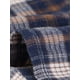thumbnail image 5 of Vestido casual de camisa con botones de manga larga a cuadros para mujer XL azul oscuro, 5 of 6