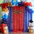 thumbnail image 2 of UniMall 10x10ft Royal Blue Red Tulle Backdrop Curtain with Lights String for Parites, Sheer Backdrop Curtains for Wedding Baby Shower Birthday Party Photo Shoot Decorations, 2 of 17