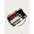 thumbnail image 5 of REMANLAND Women's Sequin 3D Flower Evening Clutch with Crossbody Chain, Black, 5 of 8