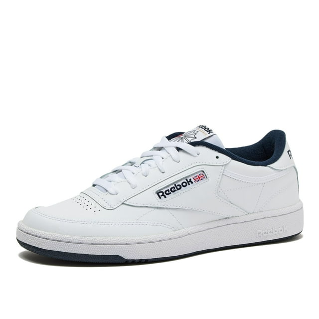 Zapato Reebok Club C 85 para hombre con parte superior de piel blanca/azul marino