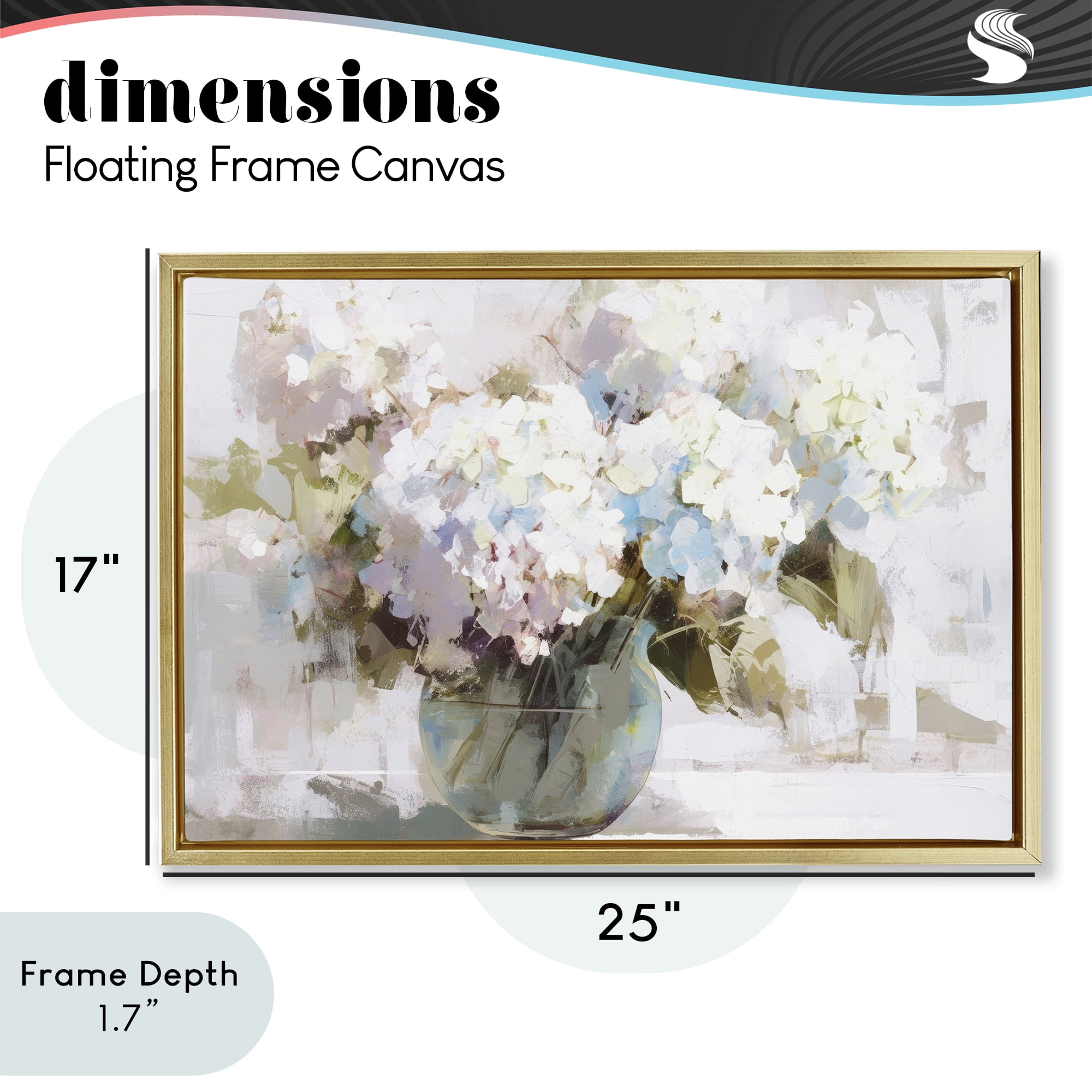 Stupell Industries Blushing Bride Garden Flowers Gold Framed Floater Canvas Wall Art, design by Tina LeCour