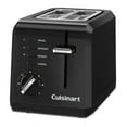thumbnail image 1 of Cuisinart Grille-Pain Compact 2 Tranches, Noir avec Commandes de Réchauffage, Décongélation et Bagel, 1 of 3