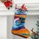 thumbnail image 2 of Hot Wheels Tema: Calcetines de Navidad, fino lino blanco para colgar en escaleras y chimenea, decoración navideña para el hogar, regalo de Navidad. 54cm × 38cm, 2 of 5