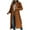 Brown, variant on Scyoekwg Womens Coats Double Breasted Long Trench Coat Outwear Long Sleeve Solid Color Casual Winter Warm Jackets Loose Outerwear (Brown,XL)