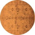 thumbnail image 1 of Ahgly Company Indoor Round Oriental Orange Traditional Area Rugs, 4' Round, 1 of 4