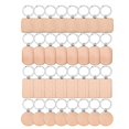 thumbnail image 2 of Wooden Keychain Blanks, 32Pcs Wood Engraving Blanks Key Chain Bulk, 2 of 5