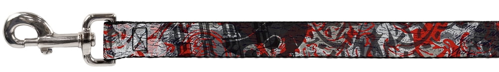Buckle-Down Pet Leash, Dog Leash, Gothic Pattern, 6 Feet Long 1.0 Inch Wide