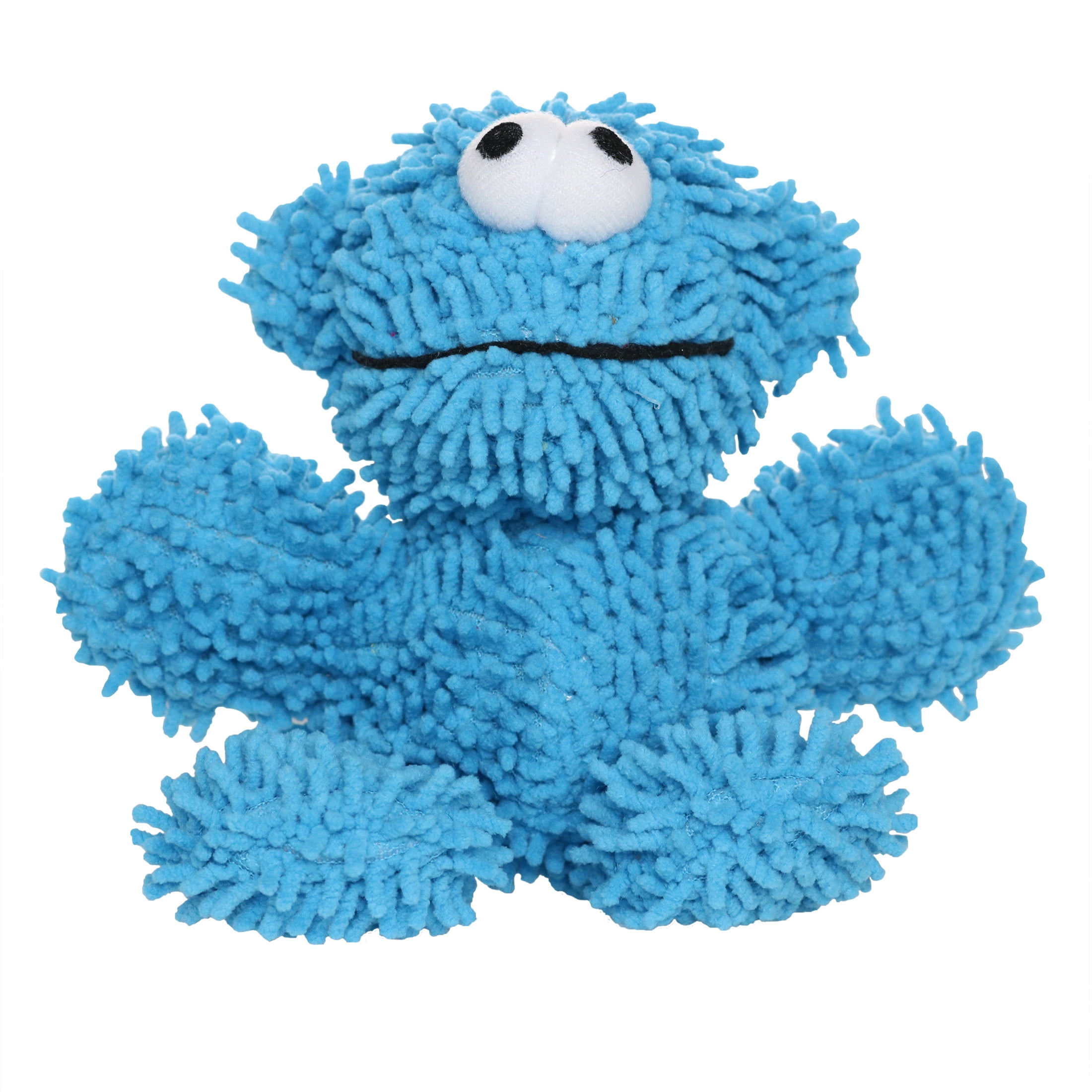Mighty Jr Microfiber Ball Duck and Monster Durable Plush Squeaky Dog Toy, 2 Pack
