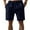 Navy, variant on Mens Cotton Linen Shorts Casual Stretch Hiking Shorts with Pockets Loose Fit Golf Drawstring Waist Sweatpant Summer Beach Outfits