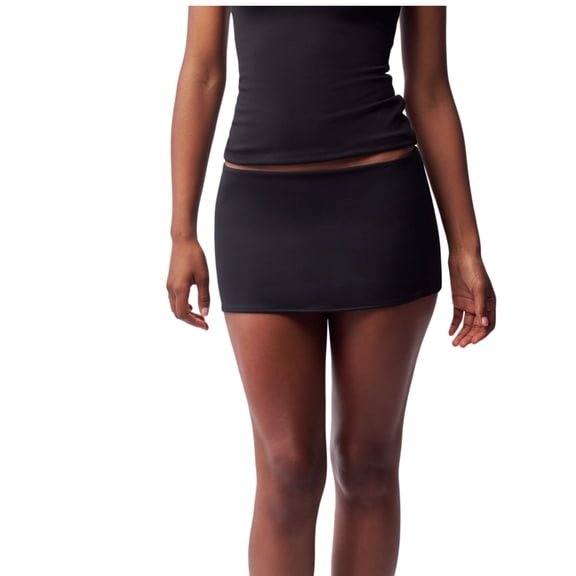 Women’s Low Rise Bodycon Mini Skirt Solid Color Casual Slim Fit Short Skirt