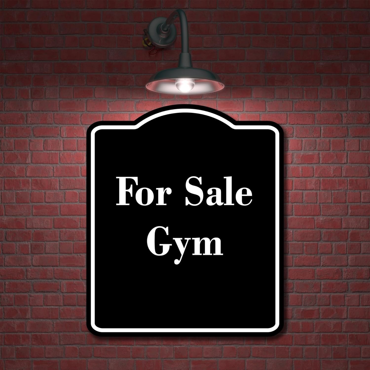 For Sale Gym BLACK Aluminum Composite Sign 20''x24''