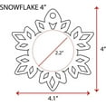 thumbnail image 2 of 25 Units Acrylic Christmas Ornaments Blanks Snow Flake 1/8" Thick - Clear or Solid Color - (Size 4") Made in USA, 2 of 5
