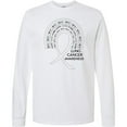 thumbnail image 3 of Inktastic Lung Cancer Awareness Rainbow Ribbon with Hearts Long Sleeve T-Shirt, 3 of 5