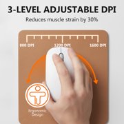 Wireless Mouse, Mouse for Laptop, Bluetooth Mouse, White