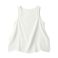 thumbnail image 4 of Flowy Tank Tops for Women Loose Cotton Linen Sleeveless Crew Neck Tops Dressy Causal Bussniess Beach Tunics with Pockets, 4 of 7