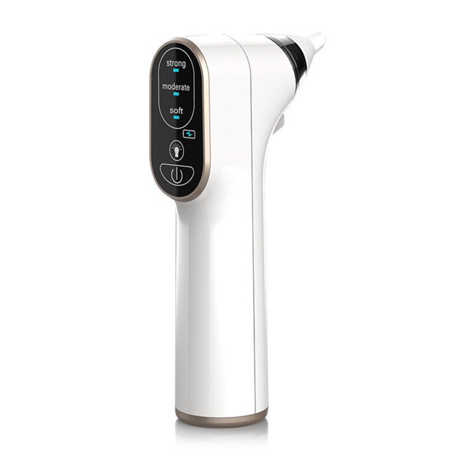 Aspirador nasal eléctrico para bebés, aspirador nasal de silicona médica con carga USB, 3 niveles de succión y 4 tamaños de punta de silicona, portátil