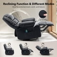 thumbnail image 4 of Electric Massage Recliner Chair, 3-in-1 Heated Vibration 360° Swivel Rocker with Storage Pockets for Living Room & Bedroom, 4 of 8