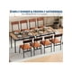 thumbnail image 3 of 5 piece dining mesa set para 4 - kitchen mesa y sillas con heavy duty metal frame y cushioned asientos - space saving dinette muebles para small space apartments, 3 of 8