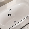thumbnail image 2 of Pierre 60" Soaking Freestanding Bathtub in Glossy White, Black Frame Included, 2 of 8