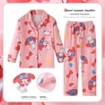thumbnail image 4 of Pijama Kawaii de Hello Kitty Y2k para niños, camisa de dormir de manga larga, Anime Cinnamoroll, My Melody Kuromi, Sanrio, ropa de casa, 4 of 4