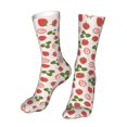thumbnail image 6 of Cauagu Strawberries And Leaf Pattern Fun Novelty Crew Socks,Casual Athletic Socks Neutral Socks Cozy Crew Socks Christmas Gift, 6 of 7