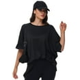 thumbnail image 4 of Women's Oversized T Shirts Summer Short Sleeve Loose Fit Casual Crewneck Plain Tops, 4 of 6