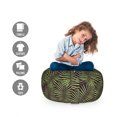 thumbnail image 2 of Botanical Storage Toy Bag Chair, Close Up Digital Palm Leaves Summer Time Tropical Art Island Elements, Stuffed Animal Organizer Washable Bag, Small Size, Dark Mauve Green, by Ambesonne, 2 of 3