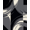 Black Gray Ivory, Pattern 6, variant on Design&I 8'x10' Washable Area Rug Sleek Flatweave Pet Friendly Long Abstract Crisp Geometric Border Showcasing Skid Hallway for King Size Bedroom, Under Bed