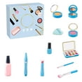 thumbnail image 2 of Girls Makeup Toy Set Pretend Play Cosmetics with Brushes Mirror Washable Accessories Role Play Gift for Kids Birthday Christmas(Multicolor), 2 of 7