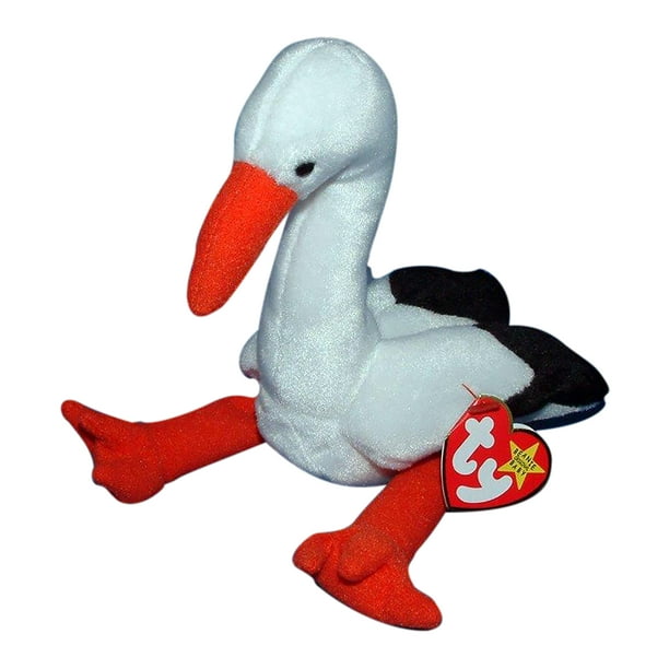 Ty Beanie Baby Stilts the Stork Stuffed Animal MWMT