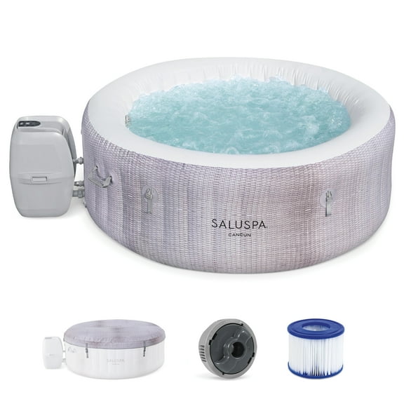 Bestway SaluSpa Cancun 2-4 Person Inflatable Hot Tub, Energy-Efficient Portable Spa