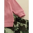 thumbnail image 6 of Qmyliery Baby Girl Autumn Clothes Set, Long Sleeve Sweater + Camouflage Pants Gift, 6 of 9