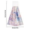 thumbnail image 3 of Wobogo Blue Birds Pink Flowers Hand Towel Set of 2 Absorbent for Kitchen and Bathroom With Velcro Hanging Loop 18.2×14in, 3 of 7